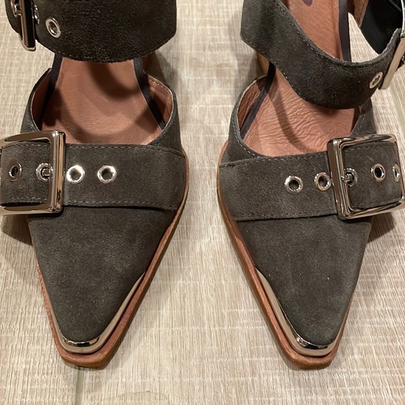 Jeffrey Campbell x Free People Hendrix Heel Khaki Olive SuedeUS 7 EU 38 NWOB - Picture 7 of 12